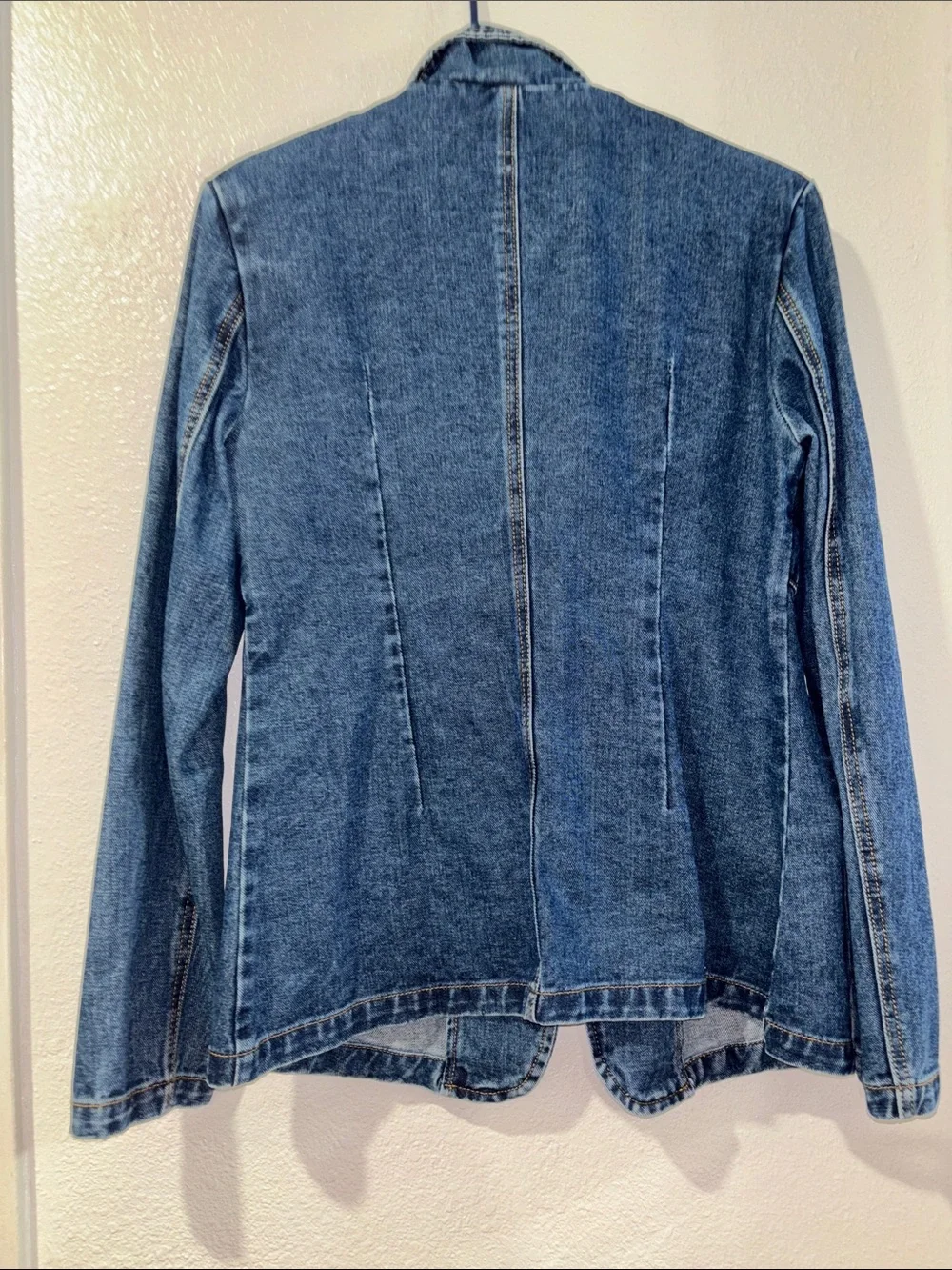 Fashion Nova Medium Wash Denim Blazer - Picture 5 of 5